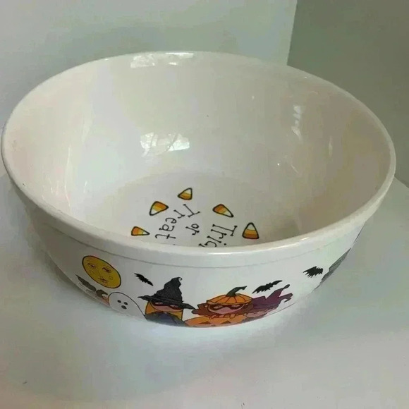 Goblins by Ursula Dodge stoneware trick or treat candy  bowl - Picture 7 of 11